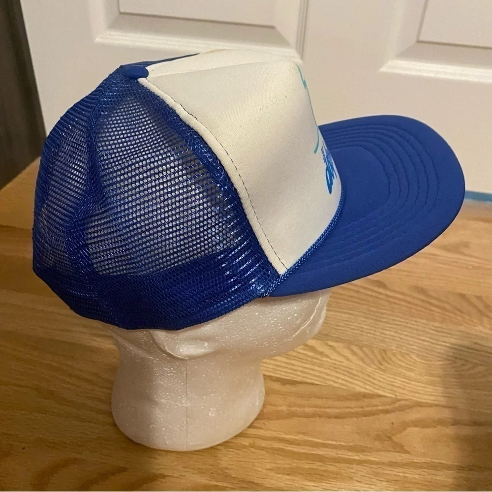 Vintage S/S Dolphin Trucker Hat Snap Back Mesh Rope Lapel Vacation Beach Florida